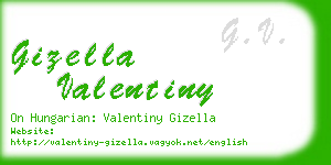 gizella valentiny business card